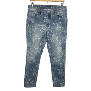 White House Black Market Floral Print Jeans The Slim Ankle